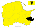 Localização do Condado de Sztum na Pomerânia.