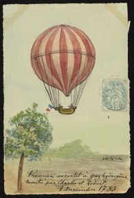 First flight of a gás air balloon on 1 December 1783