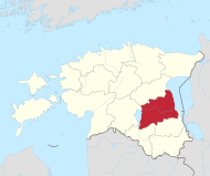 Pozicija okruga na karti Estonije
