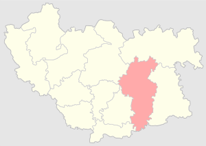 Новоград-Волынский уезд на карте