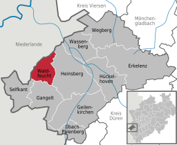Läget för Waldfeucht i Kreis Heinsberg