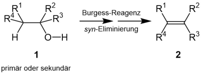 Reaktionsschema Burgess-Wasserabspaltung