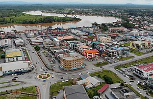 Aerial view of Simanggang and Lupar River
