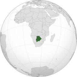 Localização Botsuana