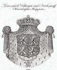 Herzoglich Dillingen- und reichsgräflich Ottweilerisches Wappen
