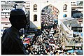 Folkemassar ved Charminar i Hyderabad under Id.