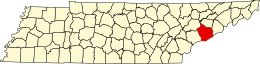 Contea di Sevier – Mappa