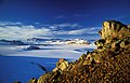 Felsformationen des Transantarktischen Gebirges im nördlichen Viktorialand