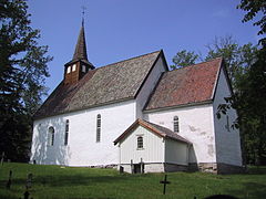Old Veøy Church, romanesque long church, masonry (12th century)