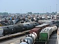 Image 32Various types of railroad cars in a classification yard in the United States (from Train)