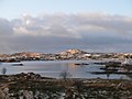 Balvicar Bay in winter, seen from mainland Scotland, looking towards the heights of Bàrr Mòr