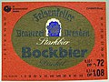 Etikett Bockbier Dunkel (DDR)