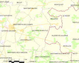 Mapa obce La Chapelle-Moutils