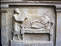 Image 74Slave holding writing tablets for his master (relief from a 4th-century sarcophagus) (from Roman Empire)