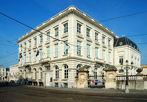 L'Hôtel de Grimbergen vu depuis la rue Royale.