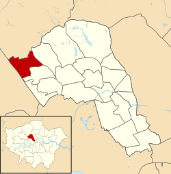 Fortune Green highlighted within Camden