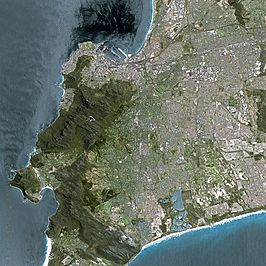 Satellietfoto van Kaapstad