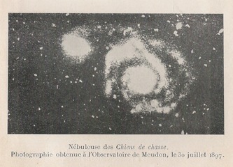 Galaxia Remolino el 30 de xunetu de 1897 pol observatoriu de Meudon.