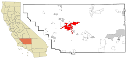 Location of Bakersfield, California