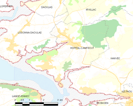 Mapa obce Hôpital-Camfrout