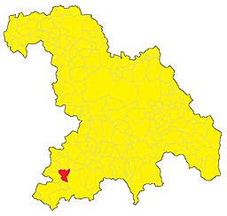 Cartosios läge i Alessandria