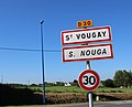 Panneau d'entrée du bourg de Saint-Vougay.