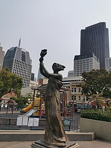 A Goddess of Democracy in San Francisco Chinatown, California