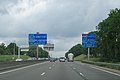 Gantries placed on either side of the carriageway on the A4 autoroute, France