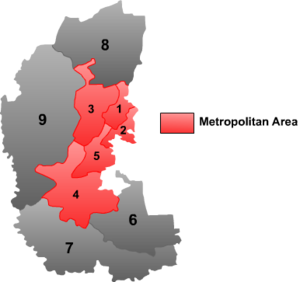 Nummerert kart over Daqing
