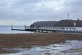 Der Steg von Solitüde mit Winzigerhuk von Meierwik im Hintergrund (Winter)