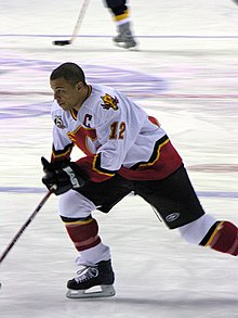 Jarome Iginla avec les Flames Calgary en mars 2006