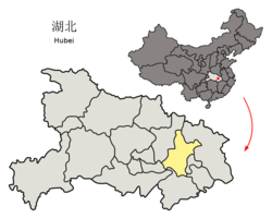 武汉市在湖北省的位置