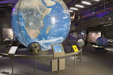 Globe as seen from space, Naturalis Biodiversity Center, Leiden (1998)