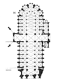 Pianta della cattedrale di Saint-Gatien di Tours (coro, dal 1236)