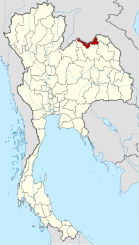 Nong Khai'nin Tayland'daki konumu