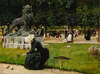 Dans le Jardin du Luxembourg or In Luxembourg's gardens, 1889. Terra Foundation for American Art