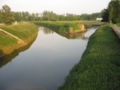 Monding van de Demer (links) in de Dijle (rechts) te Werchter