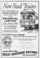 Reklame fra 1922 med den første versjonen av snøgeiten Rocky