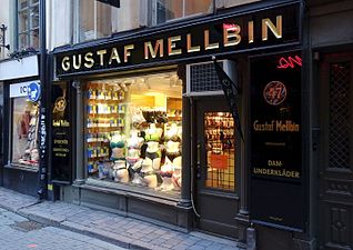 "Gustaf Mellbin", Västerlånggatan 47.
