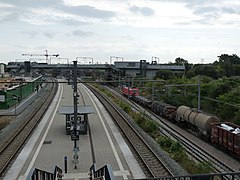 Het station gezien uit het westen.