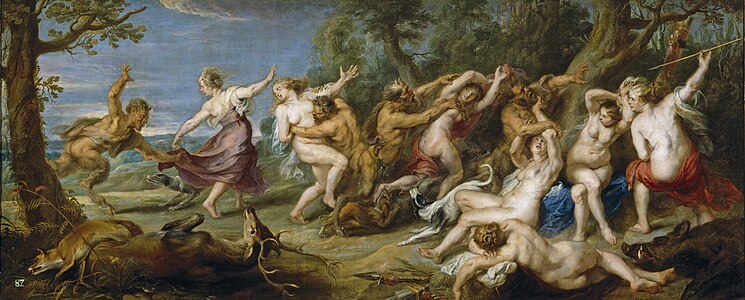 Ninfas y sátiros, de Rubens.