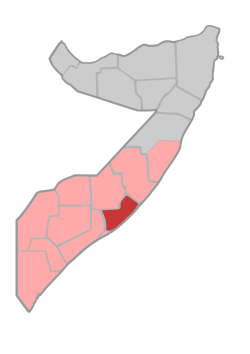 Location in Somalie.