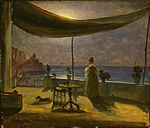 Terrace in Amalfi in Moonlight