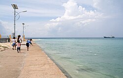 Children playing on the beach of Trường Sa