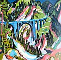 Ernst Ludwig Kirchner: Brücke bei Wiesen "Ponto ĉe Wiesen".