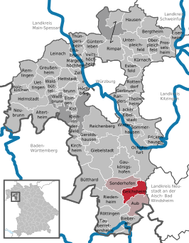 Kaart van Gelchsheim