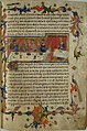 Conquesta de Mallorca Única miniatura que il·lumina el còdex, representant el Sopar de Tarragona on Jaume I d'Aragó, Pere Martell, Nunó Sanç, Guillem II de Montcada, Hug IV d'Empúries i d'altres decidiren conquerir l'illa