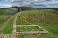 Image 55A segment of the ruins of Hadrian's Wall in northern England, overlooking Crag Lough (from Roman Empire)