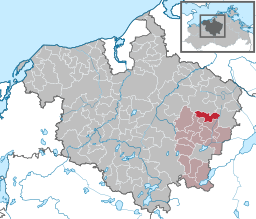 Läget för kommunen Schwasdorf i Landkreis Rostock