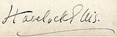 signature de Havelock Ellis